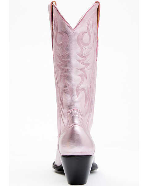 Idyllwind Women's Metallic Leather Western Boot - Snip Toe , Pink, hi-res