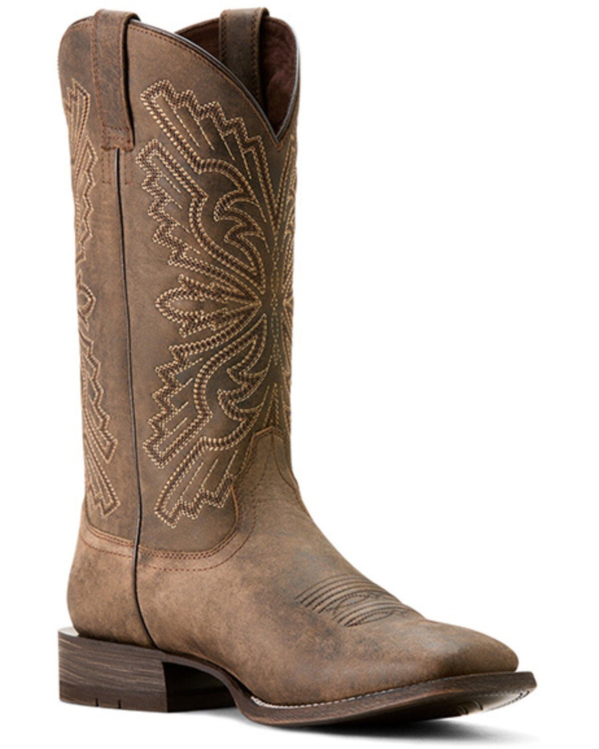 Ariat Men's Sting Western Boots - Broad Square Toe, Brown, hi-res