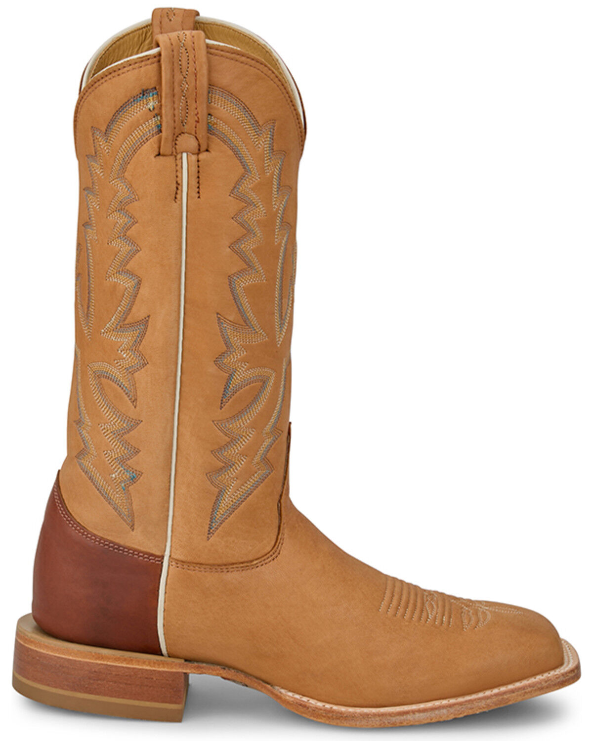 Image #2 - Justin Men's Boston Deer Tall Western Boots - Square Toe, Cognac, hi-res