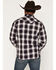 Image #4 - Moonshine Spirit&reg;&nbsp;Men's Trigger Code Plaid Print Long Sleeve Snap Western Shirt, Purple, hi-res