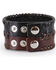 Moonshine Spirit Men's Braided Leather Cuff, Dark Brown, hi-res