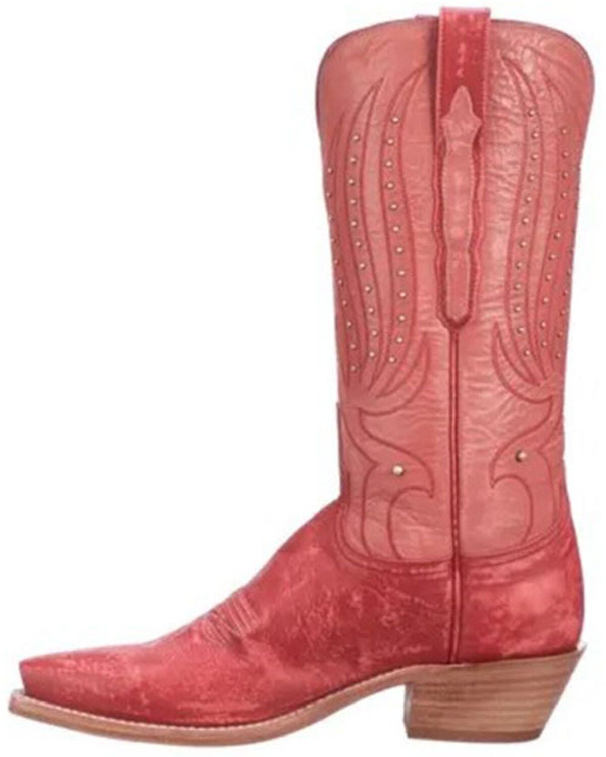 red lucchese boots