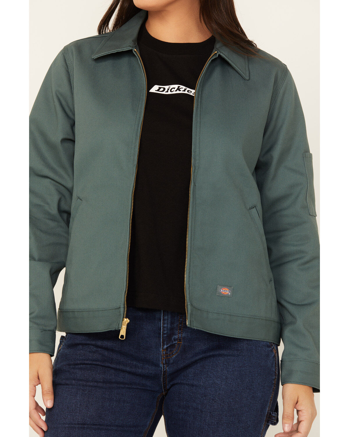 Image #3 - Dickies Women's Unlined Eisenhower Jacket, Green, hi-res