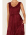 Scully Women's Lace-Up Jacquard Dress, Burgundy, hi-res