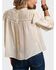 Image #2 - Stetson Women's Cream Herringbone Pleated Long Sleeve Blouse Top, Cream, hi-res