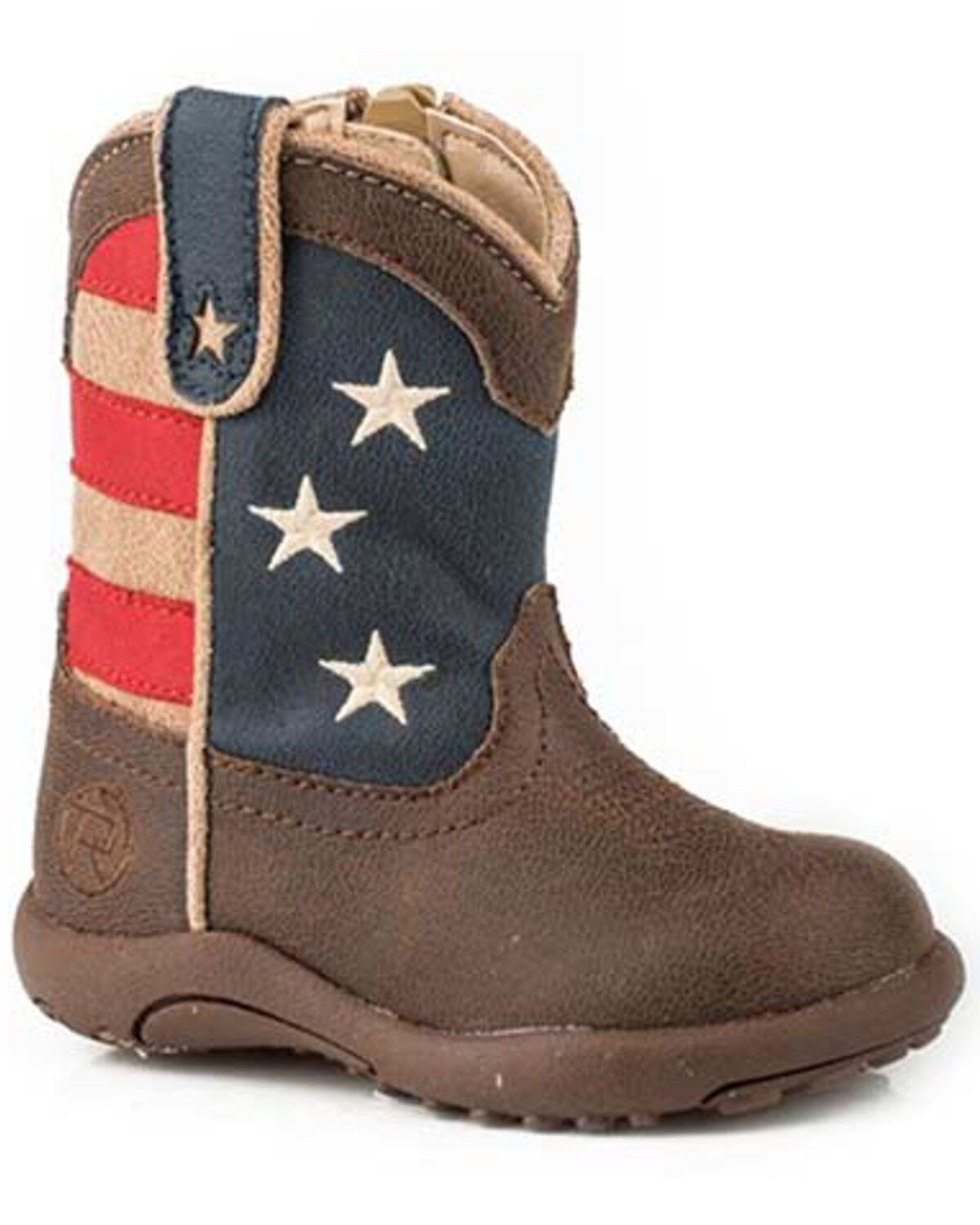 Image #1 - Roper Toddler Boys' American Patriot Western Boots - Round Toe, , hi-res