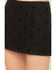 Image #2 - Cleo + Wolf Women's Polka Dot Denim Mini Skort, Black, hi-res