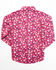 Shyanne Toddler Girls' Fuchisa Floral Print Long Sleeve Snap Western Shirt , Fuchsia, hi-res