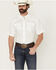 Image #1 - Ariat Men's VentTek Solid Short Sleeve Snap Performance Western Shirt - Tall, White, hi-res