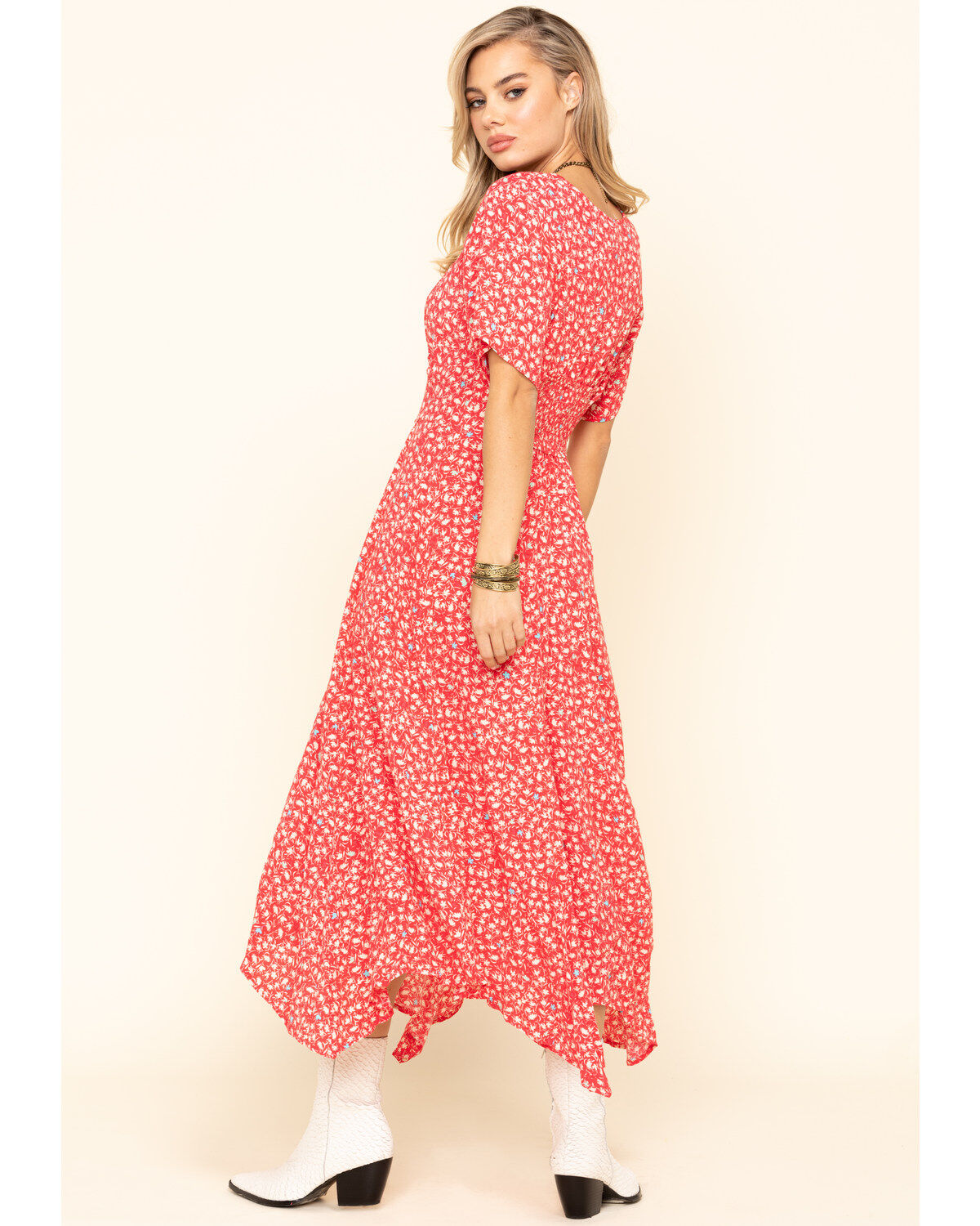 free people long red dress