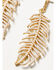 Image #2 - Lainey Wilson Women's Feather Earrings, Gold, hi-res