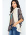 Cripple Creek Women's Crochet Knit Fur Trim Vest, Sand, hi-res