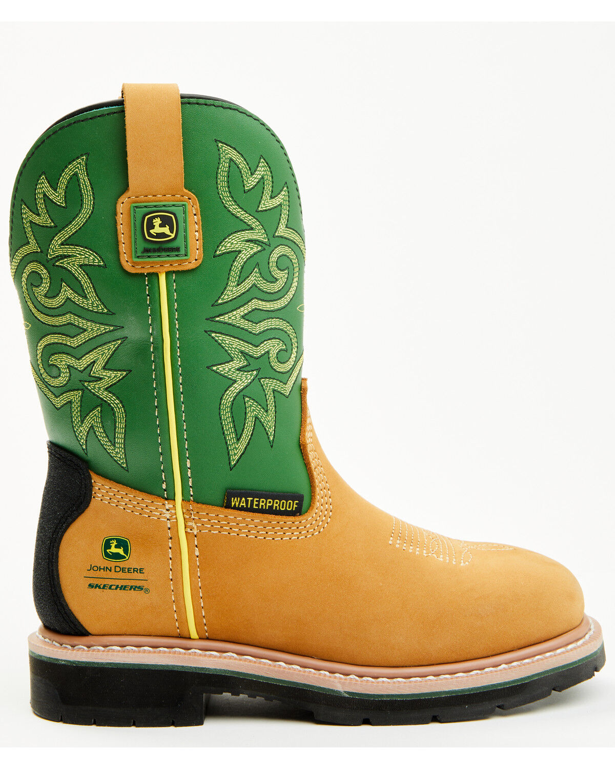 Image #2 - Skechers X John Deere Boys' Rowood Boulder Valley Waterproof Boots - Round Toe, Green, hi-res