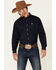 Image #1 - Cinch Men's Navy Solid Western Button Down Shirt, Navy, hi-res