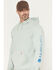 Image #2 - Carhartt Men's Loose Fit Midweight Logo Sleeve Graphic Hooded Sweatshirt, Light Blue, hi-res