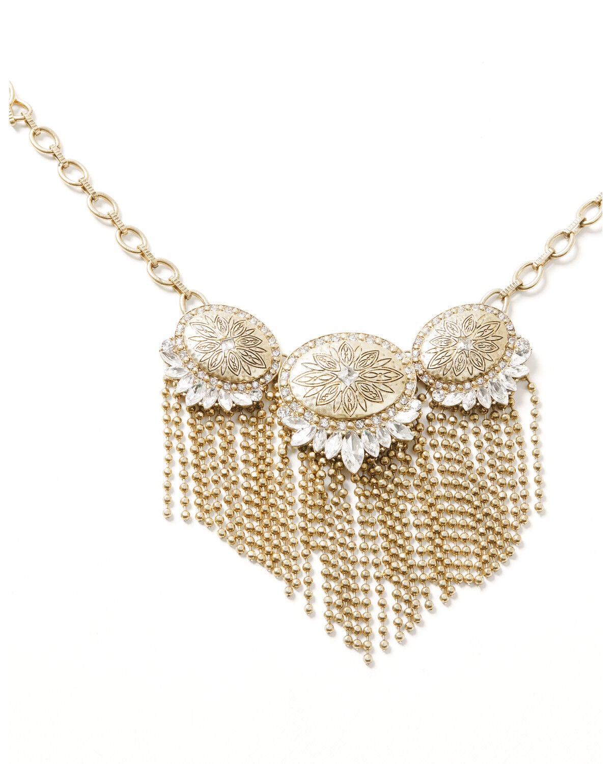 Lainey Wilson Women's Stone Chain Necklace, Gold, hi-res