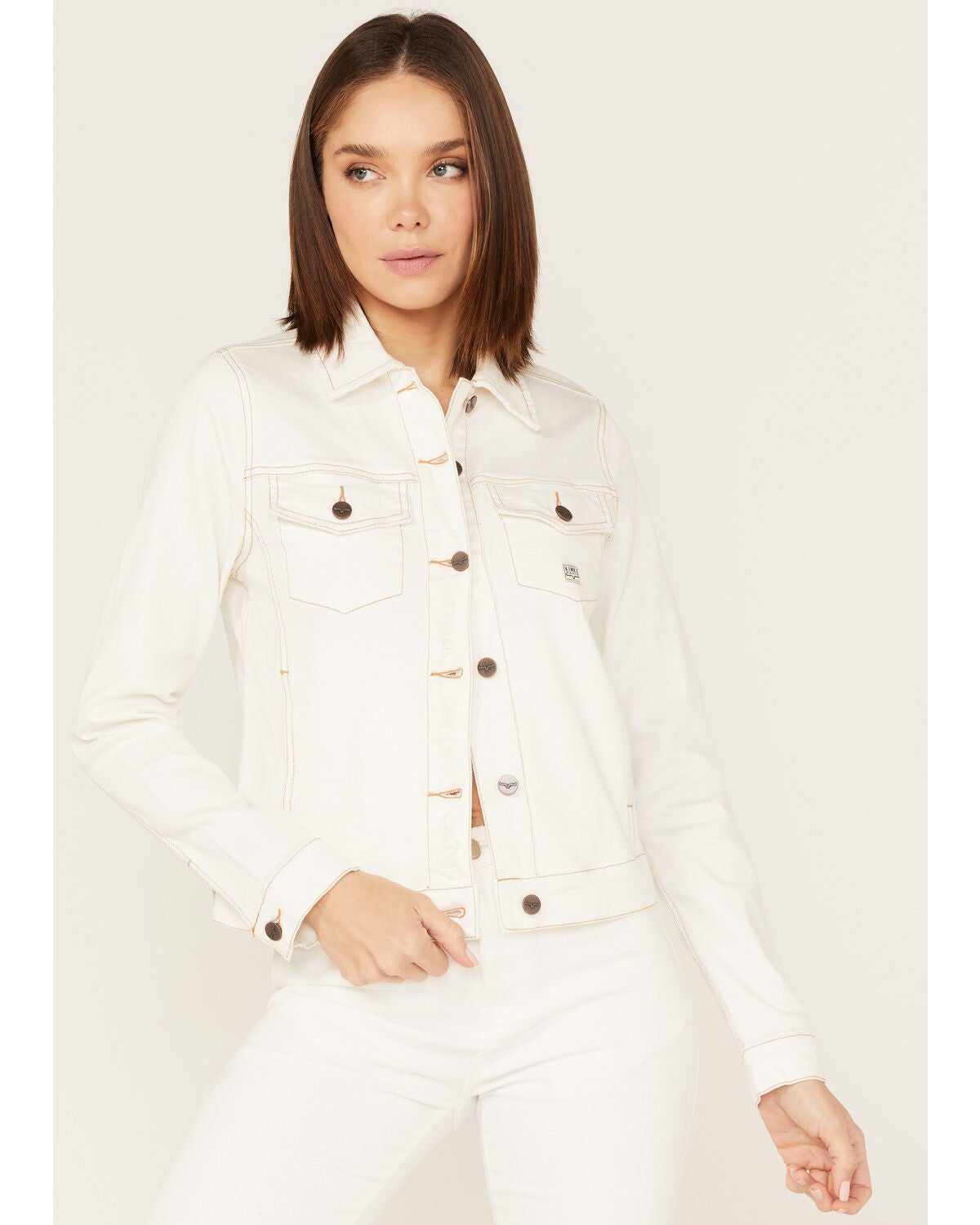 Kimes Ranch Women's Winslow Denim Jacket, White, hi-res