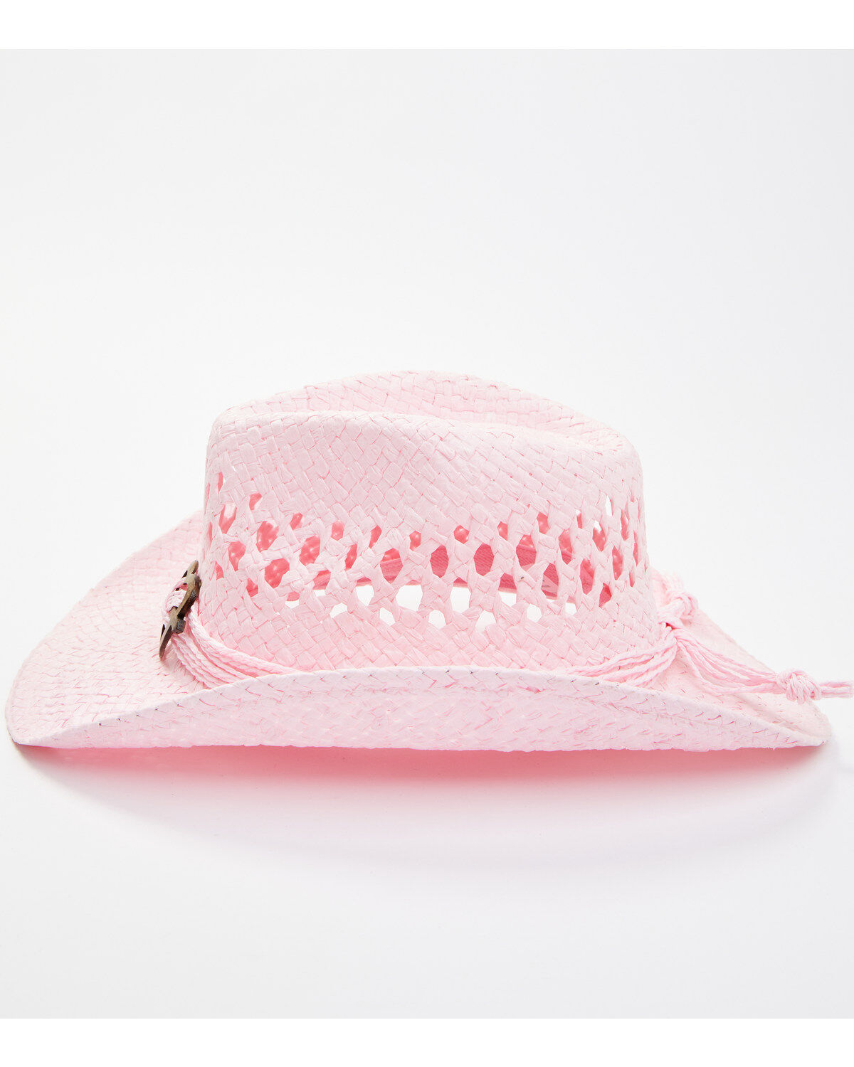 Image #3 - Shyanne Girls' Sweety Straw Western Hat, Pink, hi-res