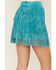 Scully Women's Fringe Tiered Suede Mini Skirt, Turquoise, hi-res