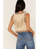 Idyllwind Women's Embroidered Floral Suede Vest, Tan, hi-res
