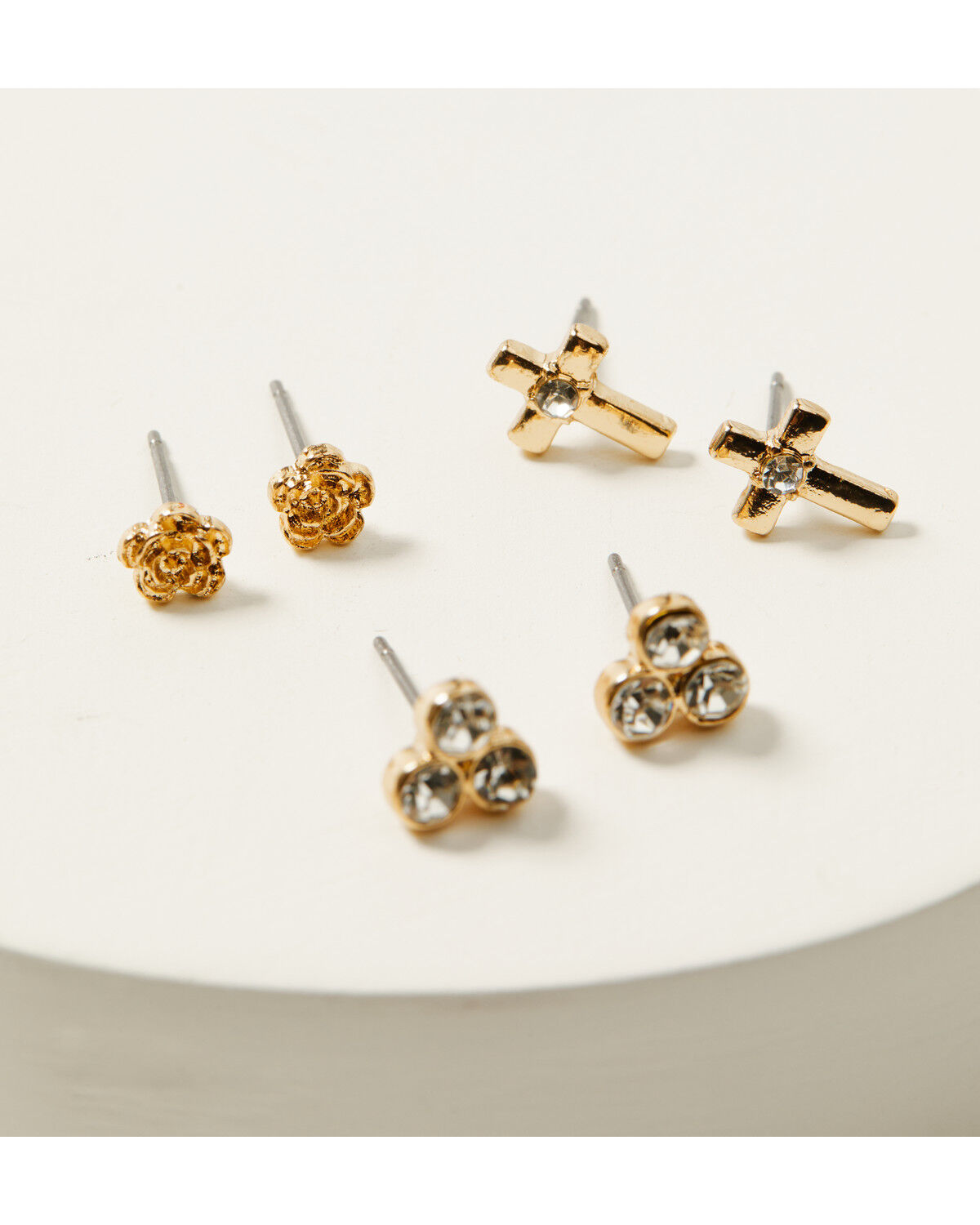 Image #4 - Shyanne Women's Stud Earring Set - 9 Piece, Gold, hi-res