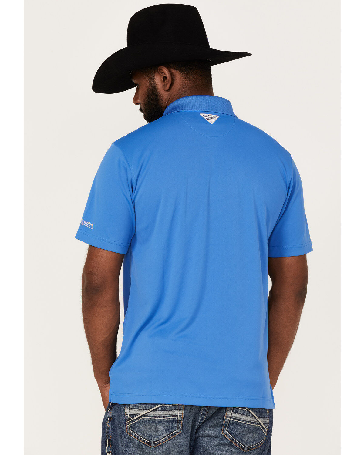Image #4 - Columbia Men's Terminal Tackle Texas Flag Polo Shirt, Bright Blue, hi-res