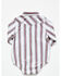 Image #3 - Wrangler Infant Boys' Striped Print Long Sleeve Snap Stretch Onesie, White, hi-res
