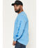 Image #2 - Carhartt Men's Loose Fit Logo Long Sleeve Work T-Shirt, Blue, hi-res