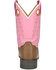 Image #5 - Smoky Mountain Little Girls' El Paso Western Boots - Broad Square Toe, Brown/pink, hi-res