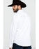 Image #2 - Rock 47 By Wrangler Men's White Solid Long Sleeve Western Shirt , , hi-res