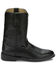 Image #2 - Justin Men's 10" Roper Boots, Black, hi-res