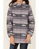 Image #3 - Cruel Girl Girls' Southwestern Stripe Softshell Hooded Jacket, Grey, hi-res