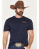 Image #2 - Smith & Wesson Men's Americana Flag Border Short Sleeve Graphic T-Shirt, Navy, hi-res