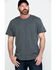 Hawx Men's Pocket Crew Short Sleeve Work T-Shirt , Charcoal, hi-res