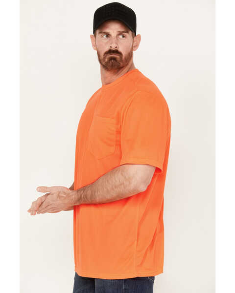 Image #2 - Hawx Men's High-Visibility Short Sleeve Work Shirt, Orange, hi-res