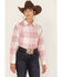 Image #1 - Wrangler Women's Boot Barn Exclusive Buffalo Check Print Long Sleeve Western Flannel Pearl Snap Shirt, , hi-res