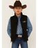 Image #1 - Cowboy Hardware Boys' Hecho en Mexico Vest, Black, hi-res