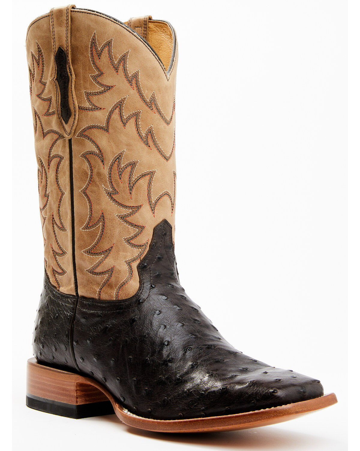 Square toe ostrich boots mens clearance