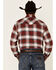Image #4 - Ariat Men's Hillsboro Retro Large Plaid Long Sleeve Snap Western Flannel Shirt , Red, hi-res