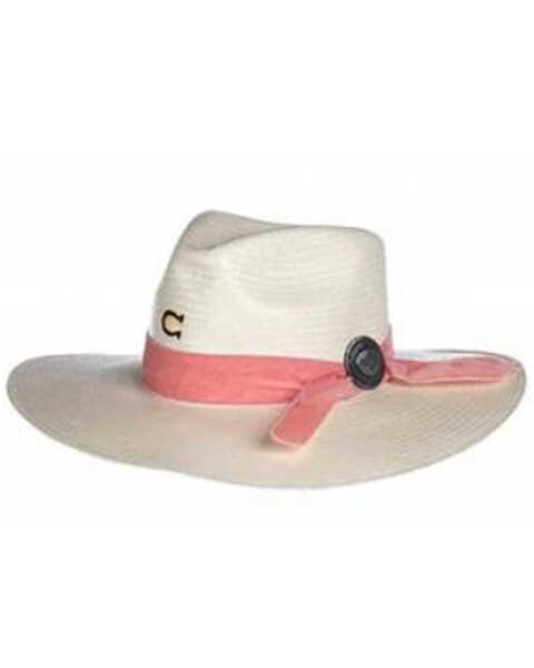 Charlie 1 Horse Women's Only Prettier Natural Straw Western Hat , Natural, hi-res