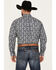 Image #4 - Ariat Men's Kohen Paisley Print Long Sleeve Button-Down Western Shirt, Navy, hi-res