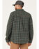 Image #4 - Brothers and Sons Men's Everyday Plaid Print Long Sleeve Button Down Western Flannel Shirt, Dark Green, hi-res