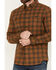 Image #3 - Brothers and Sons Men's Bell Everyday Plaid Print Long Sleeve Button Down Flannel Shirt, Rust Copper, hi-res