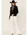 Any Old Iron Women's Beaded Fringe Blazer Jacket, Black, hi-res