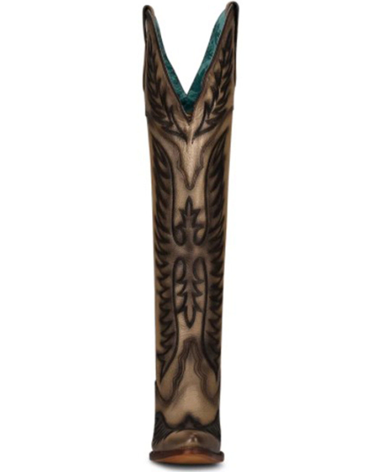 Image #2 - Corral Women's Gold Embroidery Western Boots - Pointed Toe, Gold, hi-res