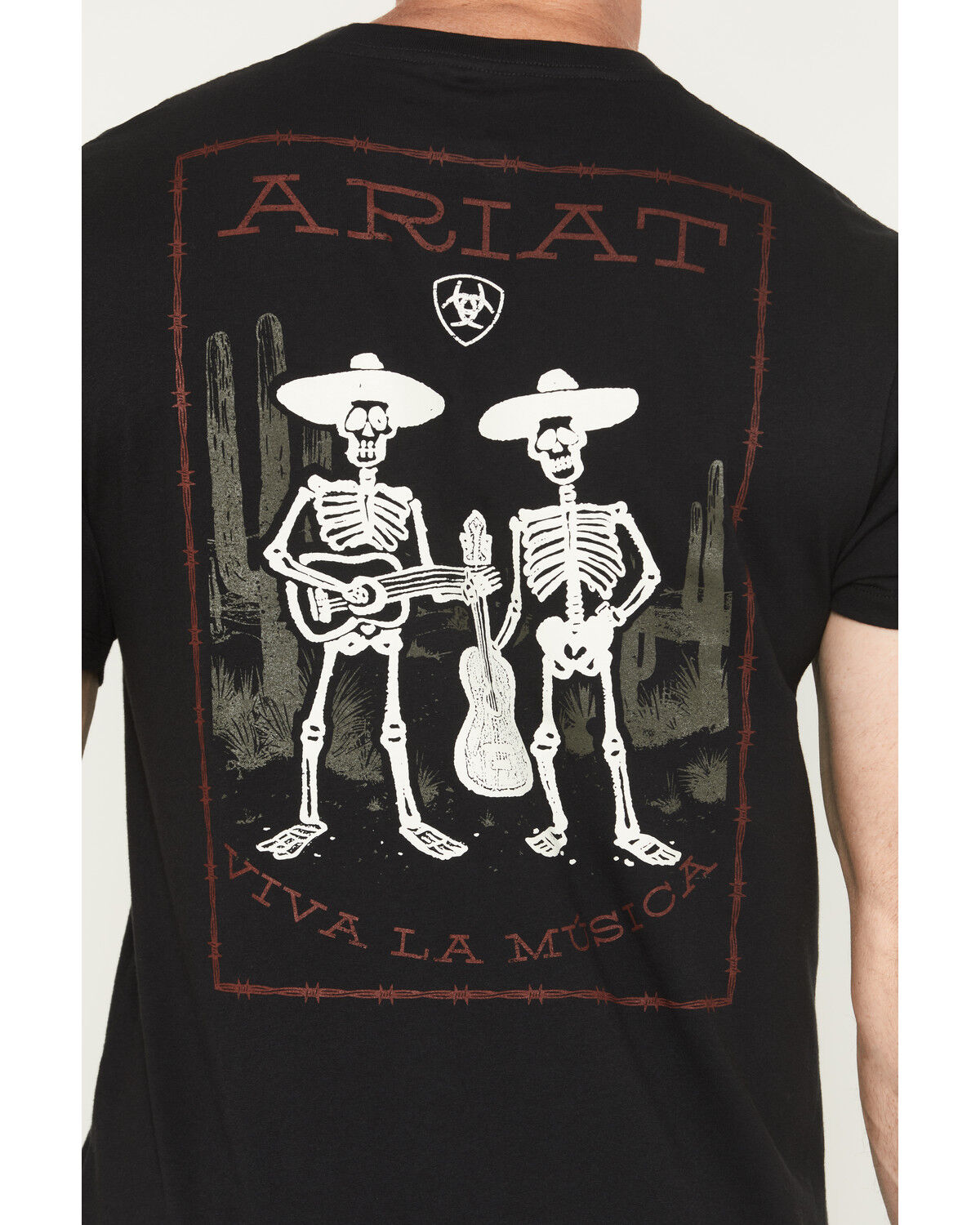 Image #4 - Ariat Men's Grateful Muertos Short Sleeve Graphic T-Shirt, Black, hi-res
