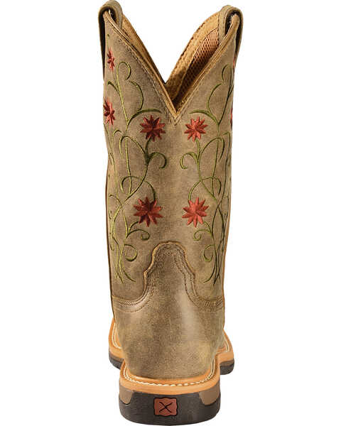 Image #8 - Twisted X Women's Floral Stitched Roughstock Cowgirl Boots - Steel Toe, , hi-res