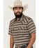 Image #2 - Cody James Men's Grit Plaid Print Short Sleeve Snap Western Shirt - Tall, Brown, hi-res