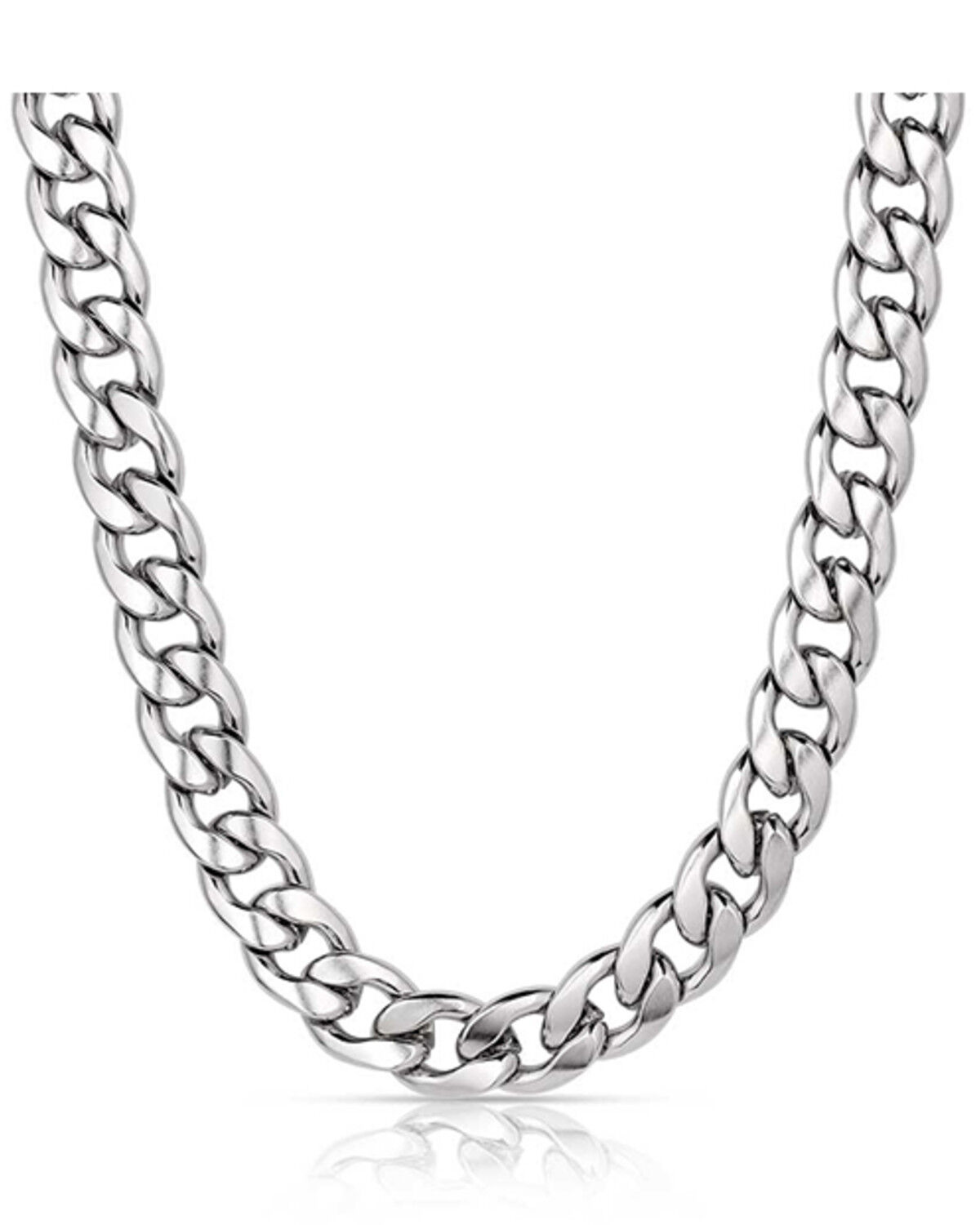 Image #2 - Montana Silversmiths Men's Chain Link Necklace, Silver, hi-res