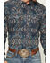 Image #3 - Moonshine Spirit Men's Show Stopper Floral Print Long Sleeve Snap Western Shirt, Blue, hi-res